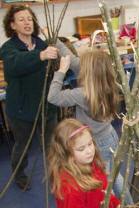 Making frames at Bedfield School