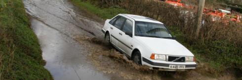 The road flooded between Blaxhall and Tunstall