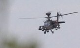 Apache attack helicopter near Brundish