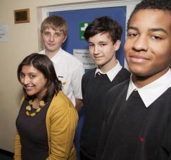 Bhavna Joshi with school election candidates