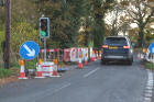 Temporary traffic lights near Dennington