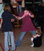 Kids warming up for the disco