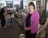 Valerie Leverett in her Farnham workshop