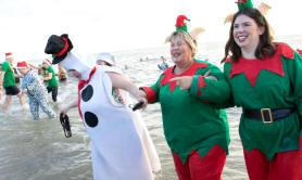 Christmas Day Dip in Felixstowe