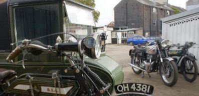 BSA motorcycle sidecar taxi in Framlingham