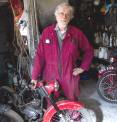 Andy Tiernan with a 1960s Excelsior