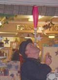 A juggler juggling