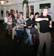 The conga sets off