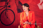 Rosie Holt MP at the Flipside Festival