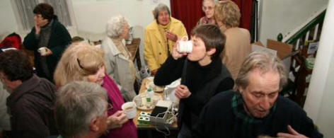 A chance to socialise during the coffee break