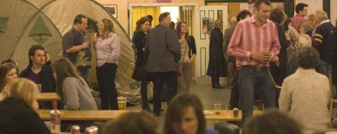 Socialising at Help For Haiti
