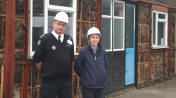 Sally Butcher and a man who smoked a lot