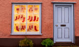 Advent window in Double Street Framlingham