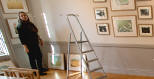 Preparing a print show in No 10 Framlingham