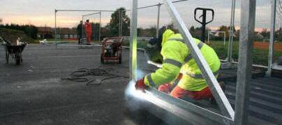 First assembly of the skatepark