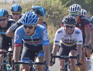 Bradley Wiggins (2nd left) and Mark Cavendish