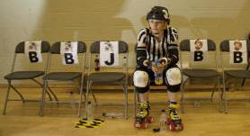 Referee Cherry Fury at half time
