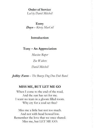 Fish Order of Service page 1