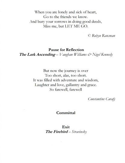Fish Order of Service page 2