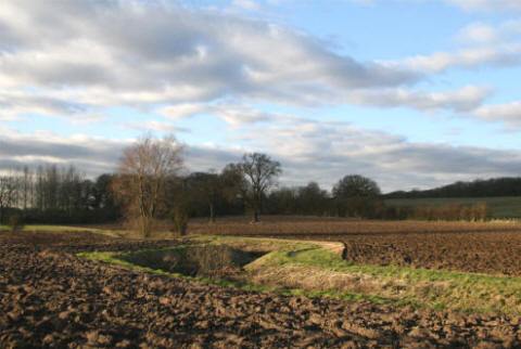 On the right as you leave Parham