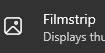 Filmstrip Off/On toggle