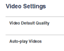 Facebook vdieo settings