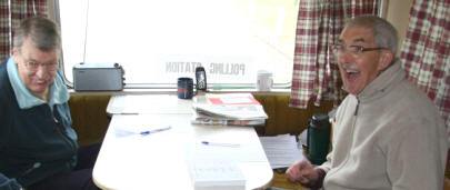 Clerk and Presiding Office at the Saxtead poll