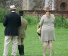 Dame Celia Baumhugger (second left) at last year's horse whipping