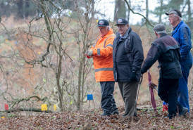 Judge and spectators at Butley motorcycle trial 2018