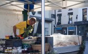 Framlingham market early in the morning