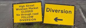 Wickham Market diversions