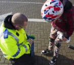 Security marking by Woodbridge skate park